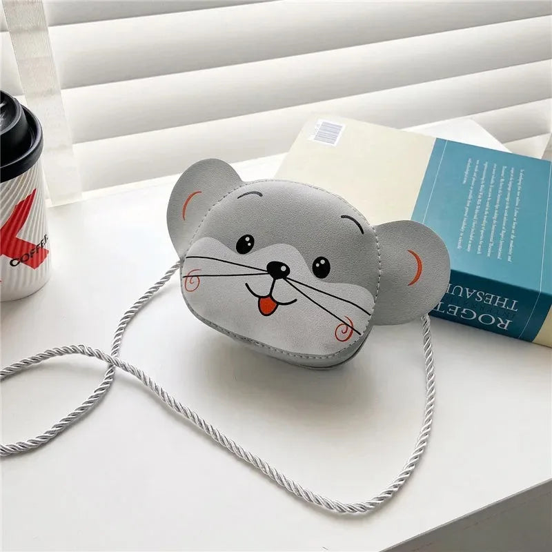Lovely Children's Mini Shoulder Bags PU Leather Boys Girls Small Crossbody Bag Cute Cartoon Baby Kids Pink Red Coin Purse Wallet