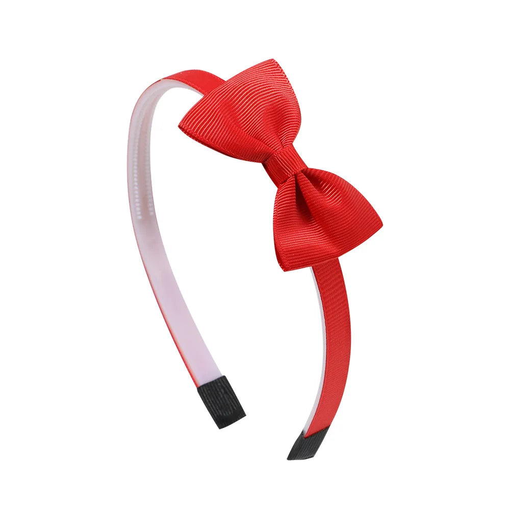 1PCS Ribbon Bow Knot Headband Children Hair Hoop Solid Color Baby Hairbands Clothing Decoration Photography Props all colours