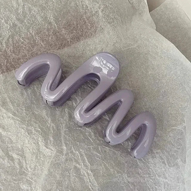 New Colorful Jelly Wave Hair Claw  clip          Hairpin Women Girls Fashion Design  Sweet Simple Irregular Hair Clip Headwear holidays  school everyday