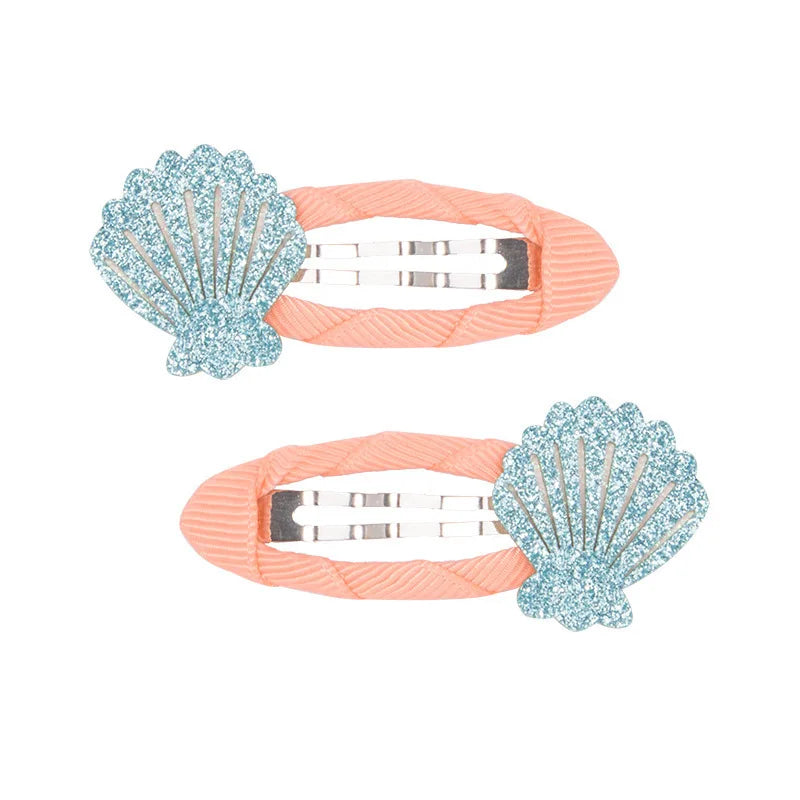2 Piece Baby Girl Hairpin Hair Clip Accessory Kids Children Headwear Photography Toddler Animal Fruit Kitty Rabbit Shell Flower