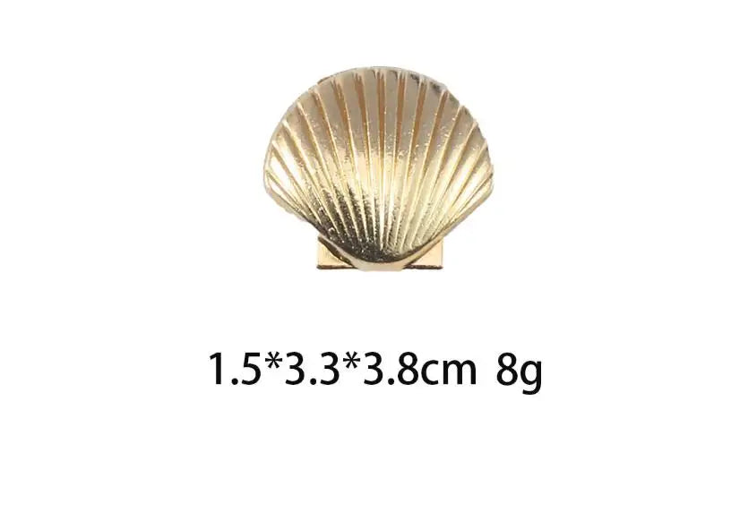 New Fashionable Europe and America Golden Starfish Shell Duckbill Hair Clip for Women Elastic Girl Hair Accessories Headwear cruise holiday beach party