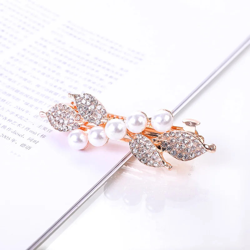 Crystal Floral Hairpin Rhinestone Hair Clip Barrettes