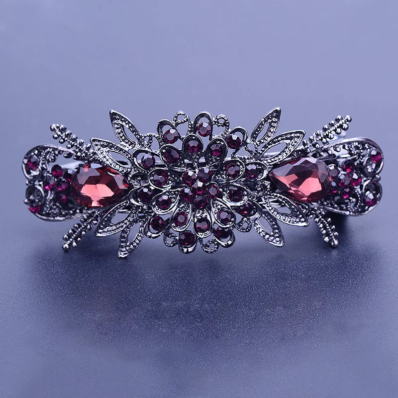 Hair Clip  Colourful Crystal Butterfly Spring Hairpin Clips half up / half down hair