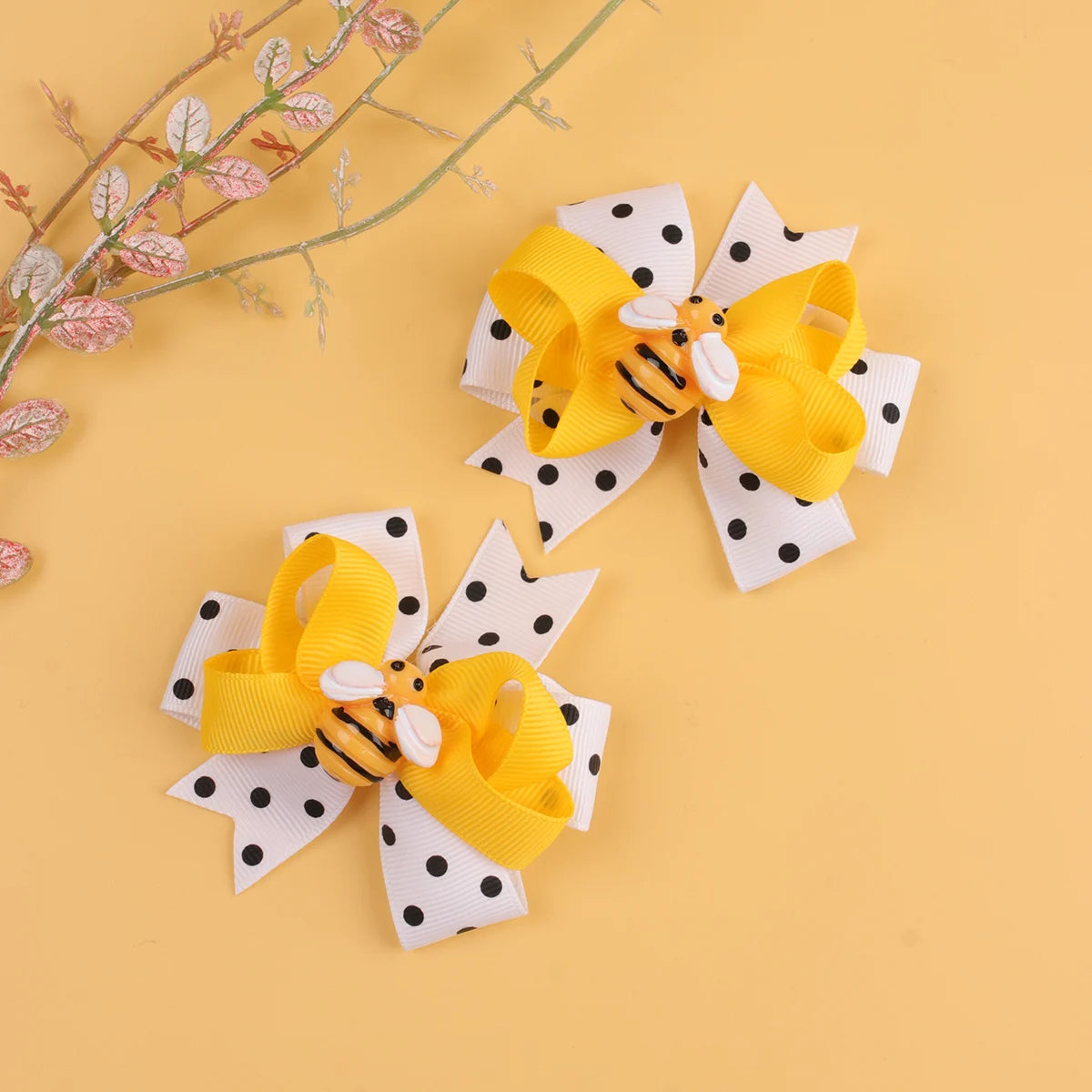 Hair Clips Unique Bee Hair Bows For Girls Stack Dot Hair Clips Fashion Kids Hairpins Barrettes Children Hair Accessories
