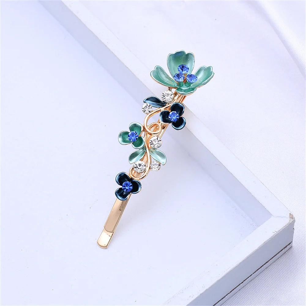 Rhinestone Flower Hair Clip