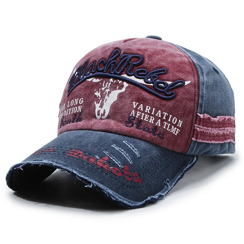 Hat Men  Peaked Cap Men  Spring and Autumn Aun Hat Washed Retro Old Men  Baseball Cap Breathable Embroidery Sun Protection