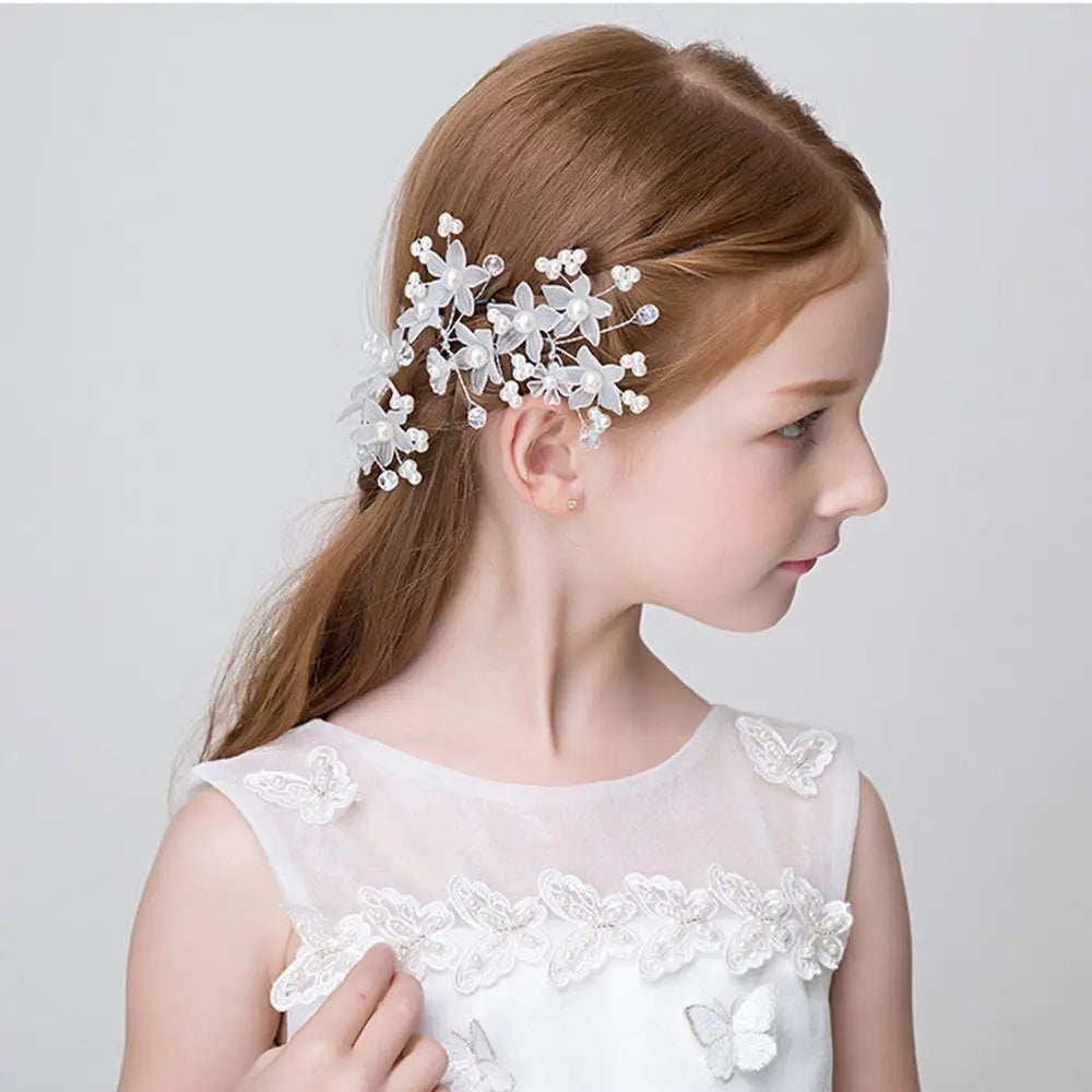 Festival Wedding Accessories Plait Hairpin Hair Jewelry Headdress Bride Hairpin Flower Hairpin Hair Clip pink white red