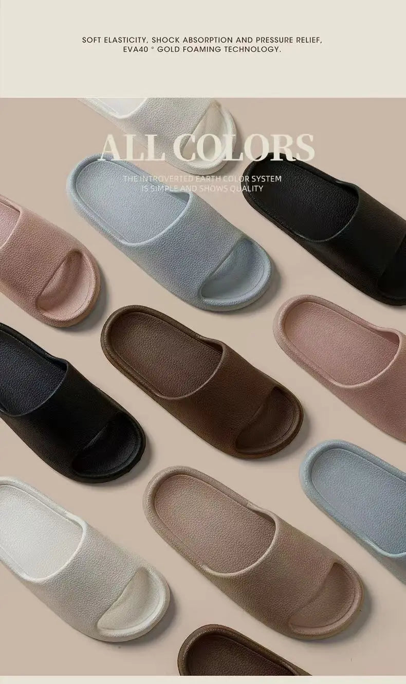 Fashion Women Slippers Summer Flat Lightweight EVA Home Bathroom Slippers Comfort Massage Couples Indoor Slides Shower Shoes sliders