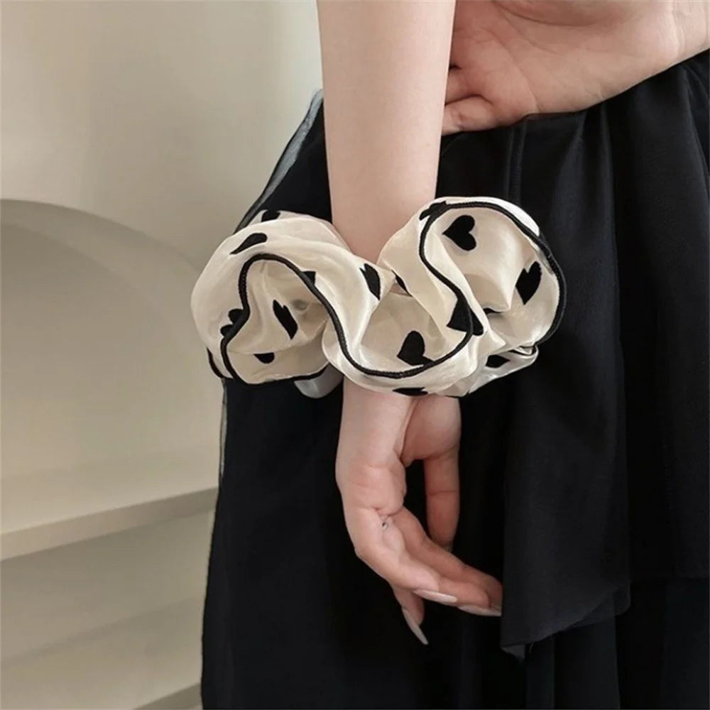 3 x Polka Dot Printed Hair Scrunchies