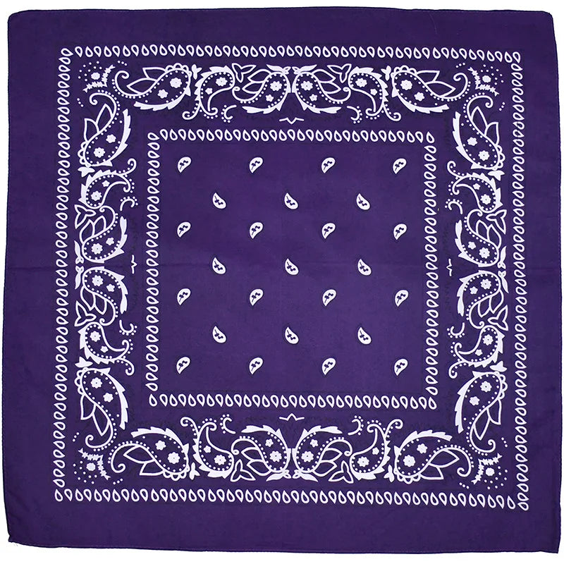 2024 Fashion Hip Hop Bandana Square Scarf 54cm*54cm Black Red Headband Printed For Women/Men/Boys/Girls