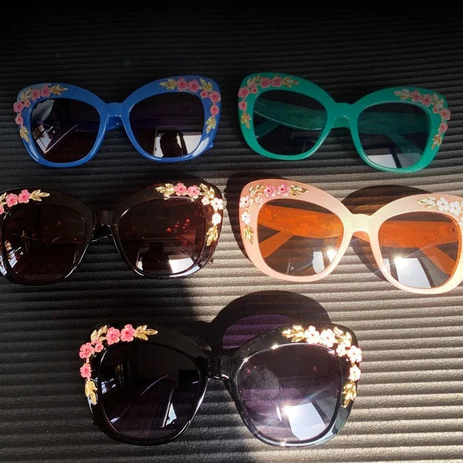 Flower Sunglasses Women Pink