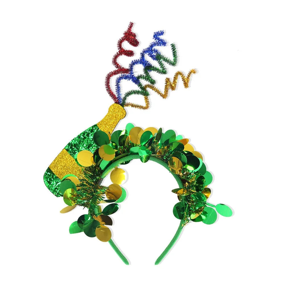 Fun St. Patrick's Day Headbands for Women Irish Festival Shamrock Party Headpiece Hair Accessories Unisex top of the morning to you  fancy dress