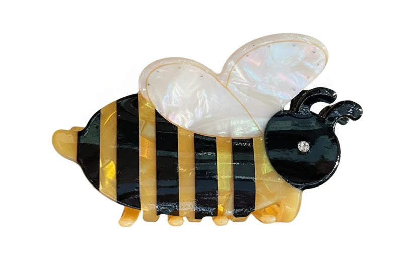Cartoon Hair Claw For Women Cute Bee  ping pong  butterfly  cat  Shark Hair Gripper Claw Creative Acrylic Animal Hair Clip Girls Hair Accessories Manchester Bee for you or your princess holidays cruise party fancy dress  perfect for your manc friend r kid