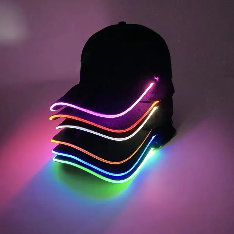 Led Hat  glow up baseball cap men festival