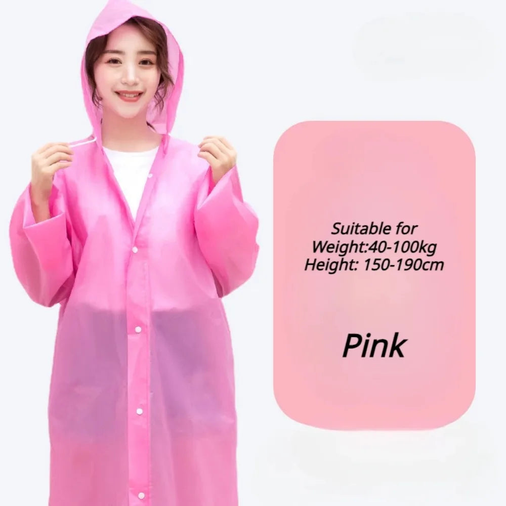 Disposable Adults Reusable Raincoats,Waterproof Rain Ponchos,Adults-Reusable Emergency Raincoats with Hood and Drawstring theme park  camping festival music