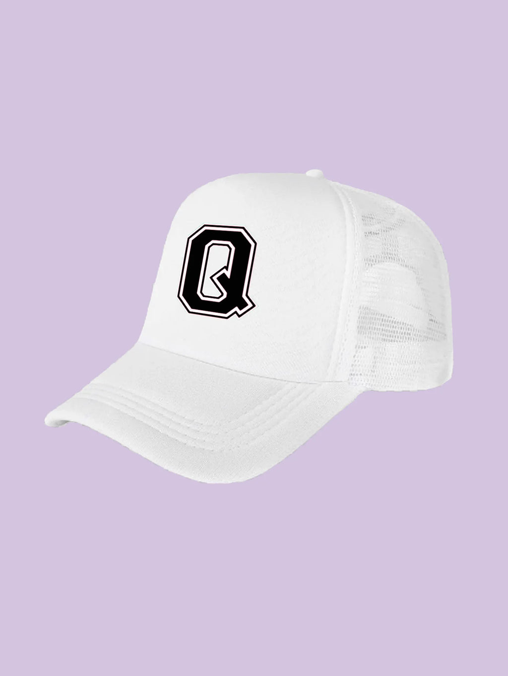 1Pc children's 26 letter printed baseball cap, fashionable sunshade duckbill cap for spring summer, breathable mesh trucker cap Initial cap