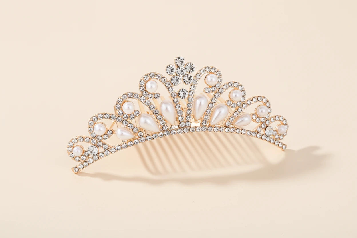 Bridal Tiara Hair Comb Crown Headband Ornaments Fashion Accessories Headwear Wedding Jewelry Hair Styling Accessories Gift