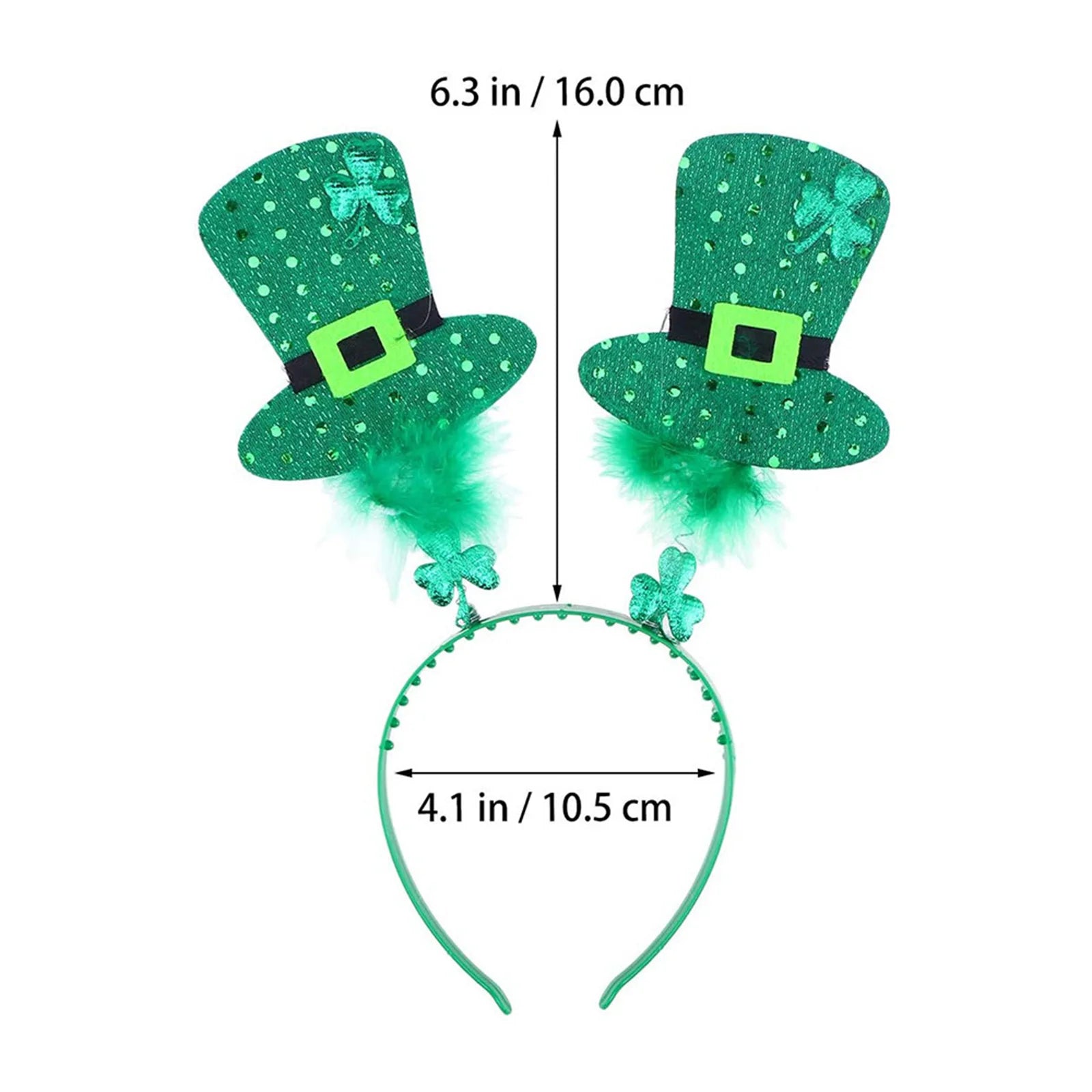 St. Patrick's Day Ladies Fashion Headbands Kid Girl's Cute Hair Ties Festive Party Decorative Hair Hoops Hair Accessorries 4 leaf clover luck of the Irish