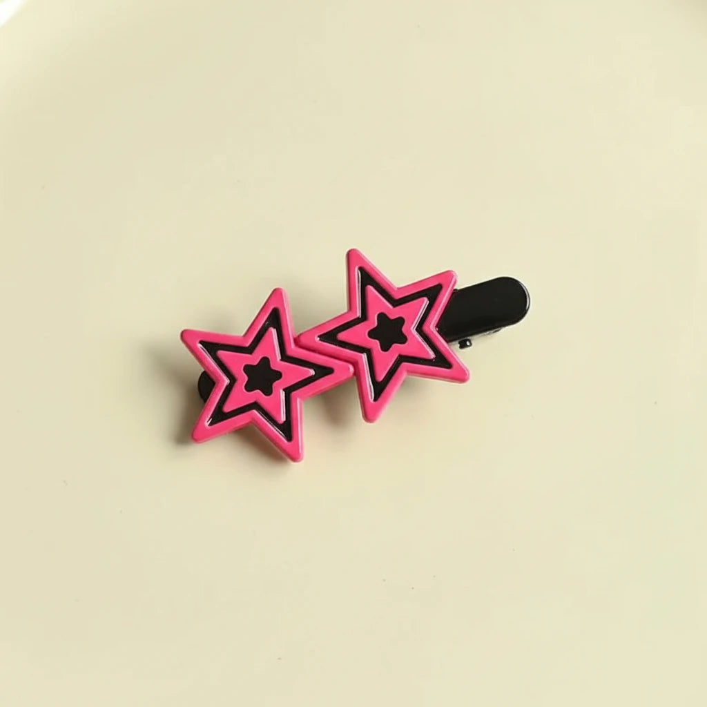 Star Hairpin Shiny Star Hair Clips New Fashion Side Bang Duck Mouth Clip Hair Accessories For Cool Girls stars  slide clips