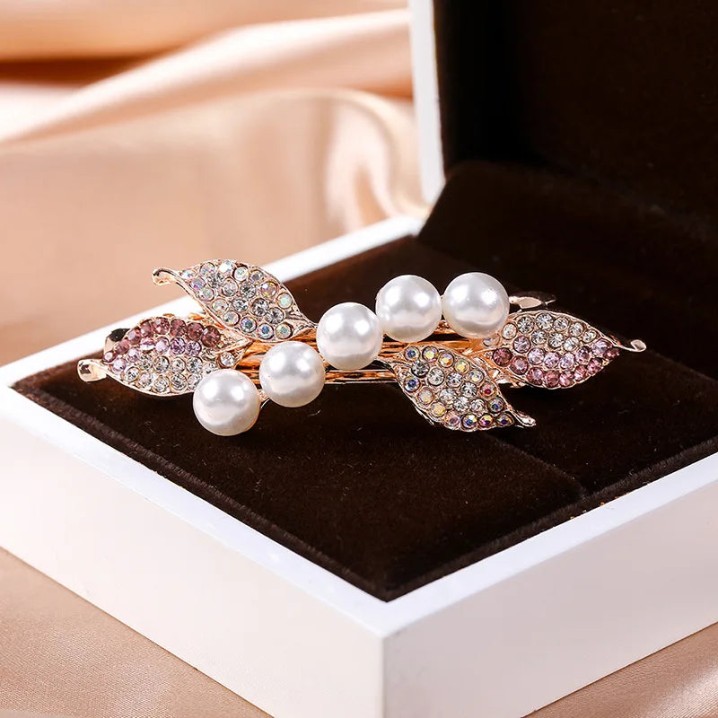 Crystal Floral Hairpin Rhinestone Hair Clip Barrettes