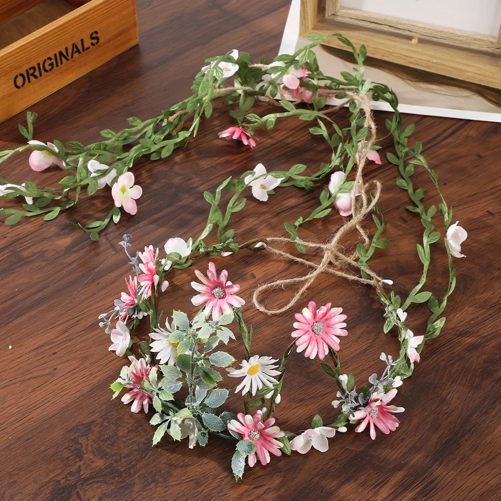 Flower Vines Crown Headband for Bride Wedding or festival