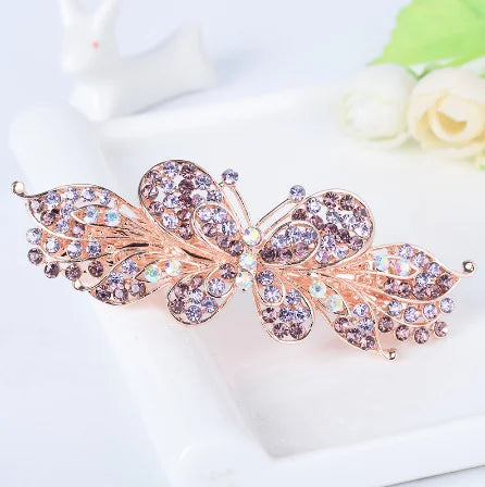 Red Purple Blue Crystal Butterfly Hairpins hair clip