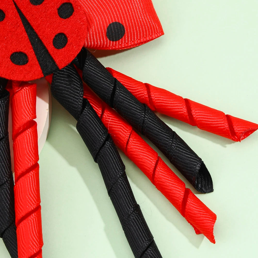 2Pcs Cute Bees Ladybug Hair Clips Insect Ponytail Hairpin Girls Kids Children's Trendy Animal Playful Headwear Hair Accessories