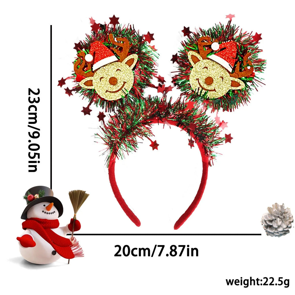 Christmas Costume Hair Accessories Cartoon Snowman Xmas Tree Elk Headbands 2026 christmas  Party fancy dress     Decoration Hairbands