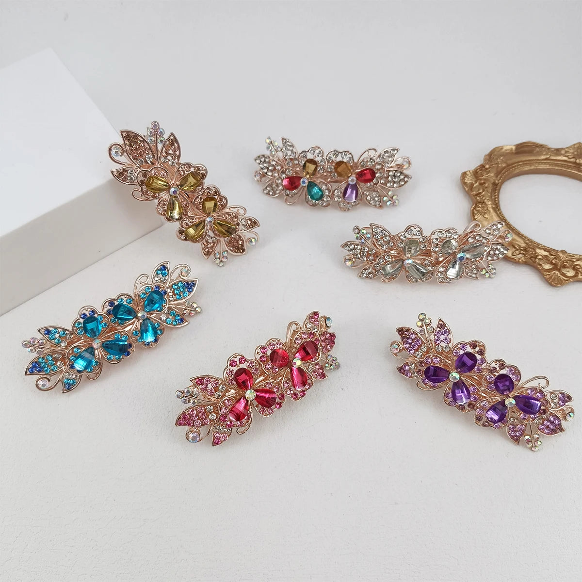 Crystal Barrettes Bow Clip Rhinestone ,ladies girls half up half down hair