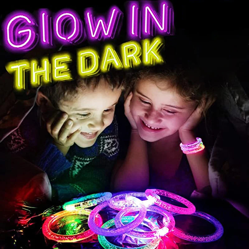10/20/30/40/50 Pcs Led Bracelets Wristbands Glow In The Dark Party Supplies Neon Light Up Bracelet Wedding Party Decoration