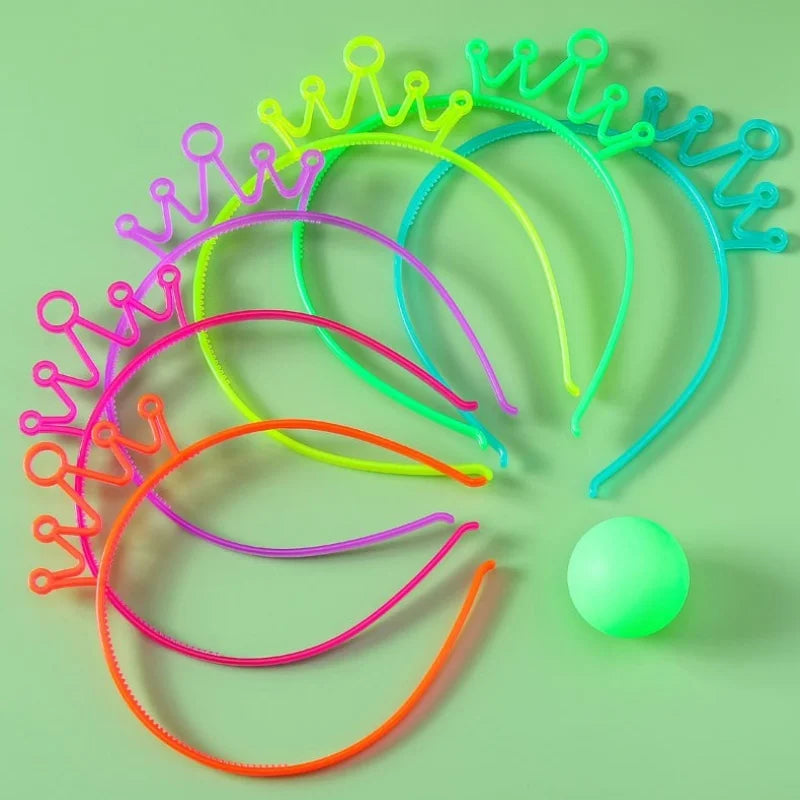 6/12PCS Girls Noctilucent Crown Headbands Women Headband Plastic Teeth Hairbands Kids Family Decoration Party Hair Accessories