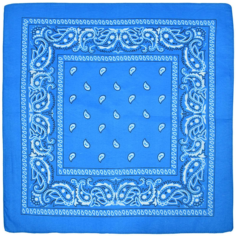 2024 Fashion Hip Hop Bandana Square Scarf 54cm*54cm Black Red Headband Printed For Women/Men/Boys/Girls