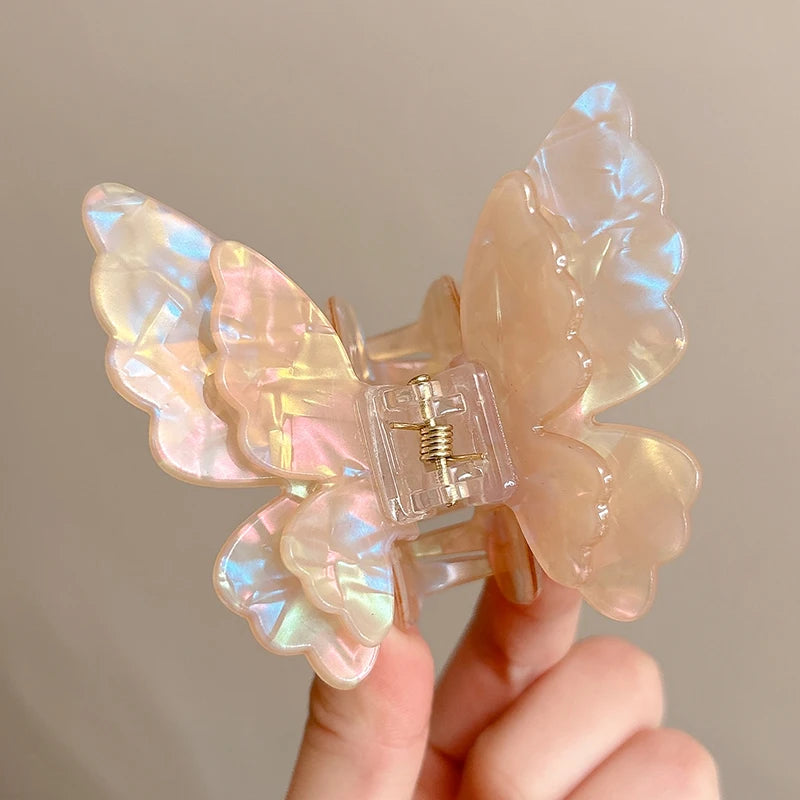Beautiful Fairy Butterfly Hair Claw clip  Hair Clip Sweet Princess for Women Girl Hairpin Hair Accessories so pretty        Party holiday beach cruise wedding bridesmaid flower girl