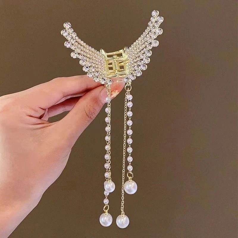 Fashion Shark Crab Clips Girls Hairpin Hair  Women Crystal Simple Hair Clip Butterfly Pearl Tassel Metal Hair Claw Accessories cruise holiday beach party elegant hair special occasion