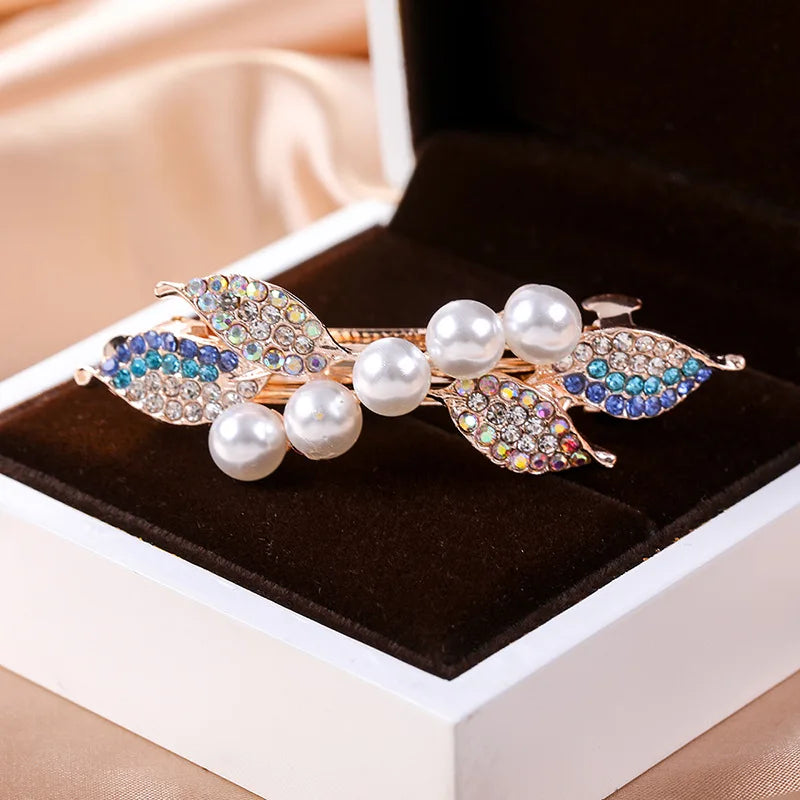 Crystal Floral Hairpin Rhinestone Hair Clip Barrettes