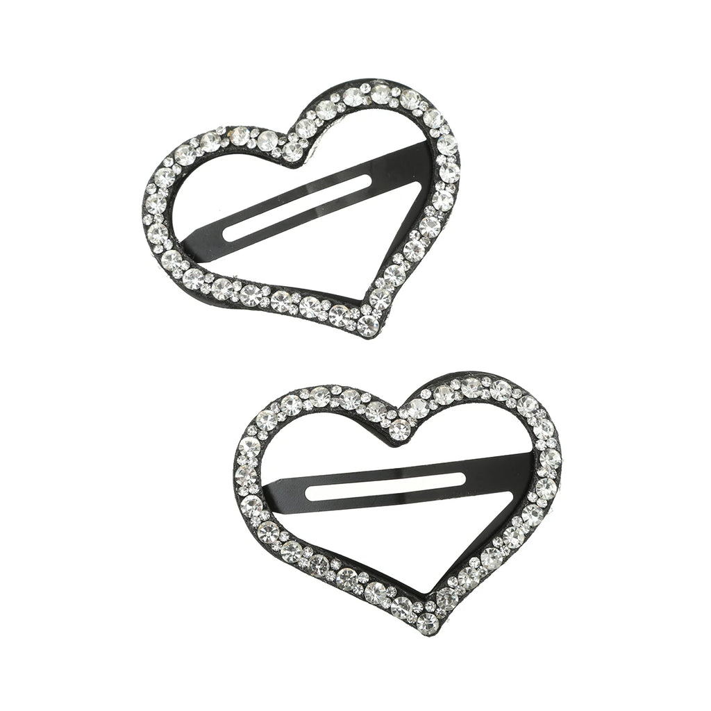 Sweet Hairpin Heart Shape Barrette Sparkling Rhinestone Hair Clips Temperament Hair Accessories