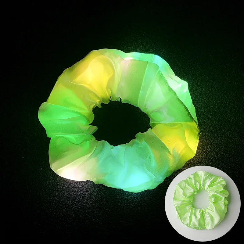 10pc LED Hair Scrunchie Light Up Hair Scrunchy  Hair bobbles festivals