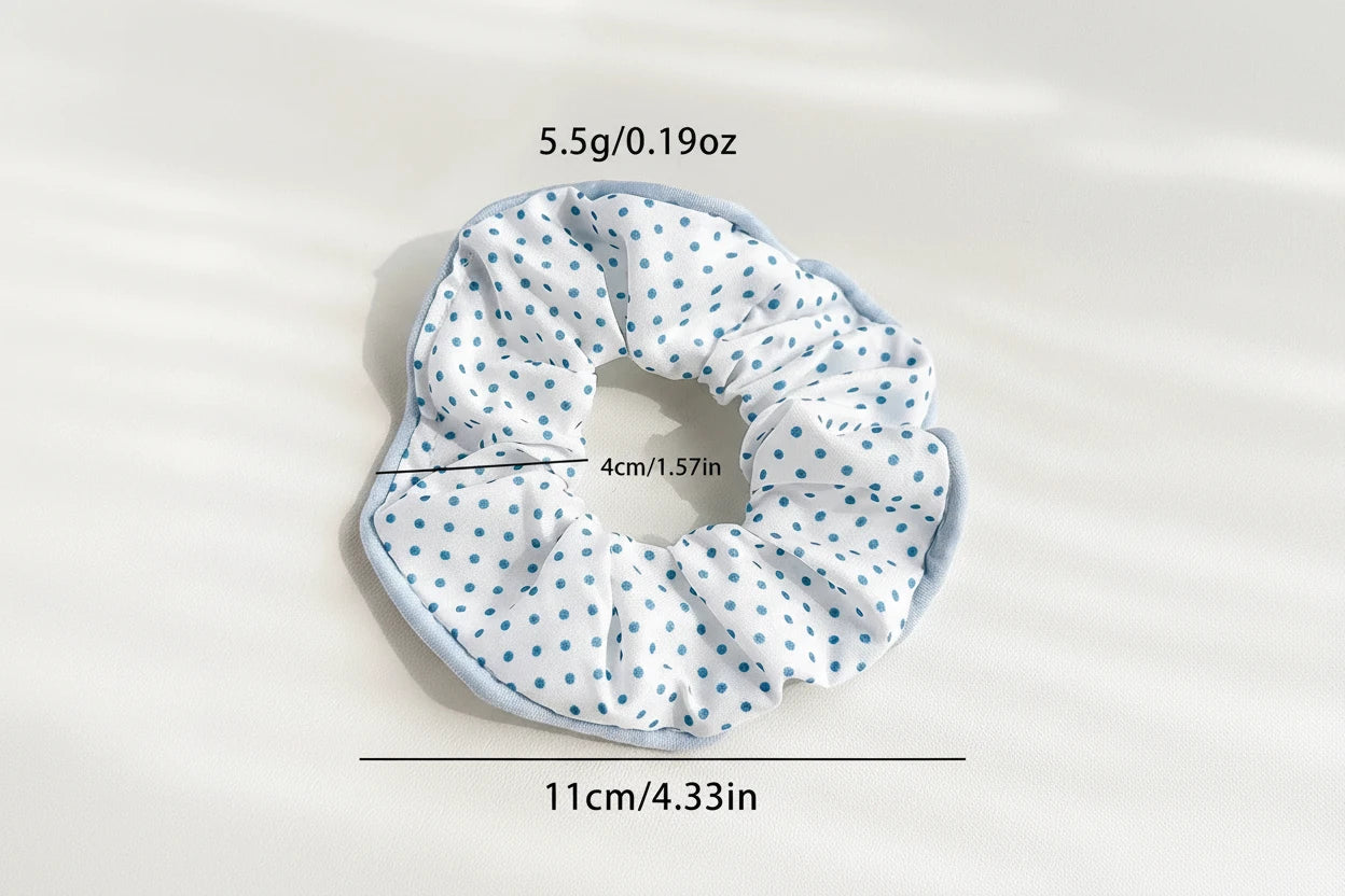 6 x Scrunchies Small Blue tones
