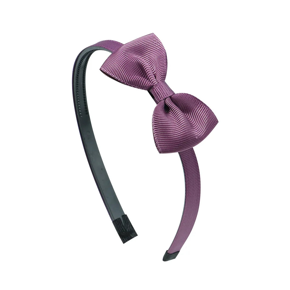 1PCS Ribbon Bow Knot Headband Children Hair Hoop Solid Color Baby Hairbands Clothing Decoration Photography Props all colours