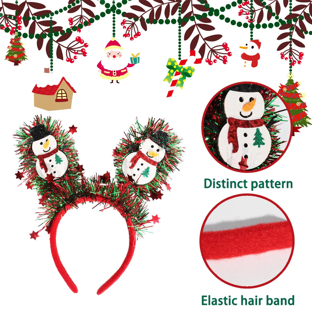 Christmas Costume Hair Accessories Cartoon Snowman Xmas Tree Elk Headbands 2026 christmas  Party fancy dress     Decoration Hairbands