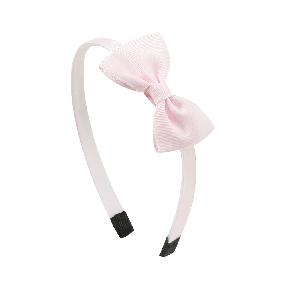 1PCS Ribbon Bow Knot Headband Children Hair Hoop Solid Color Baby Hairbands Clothing Decoration Photography Props all colours