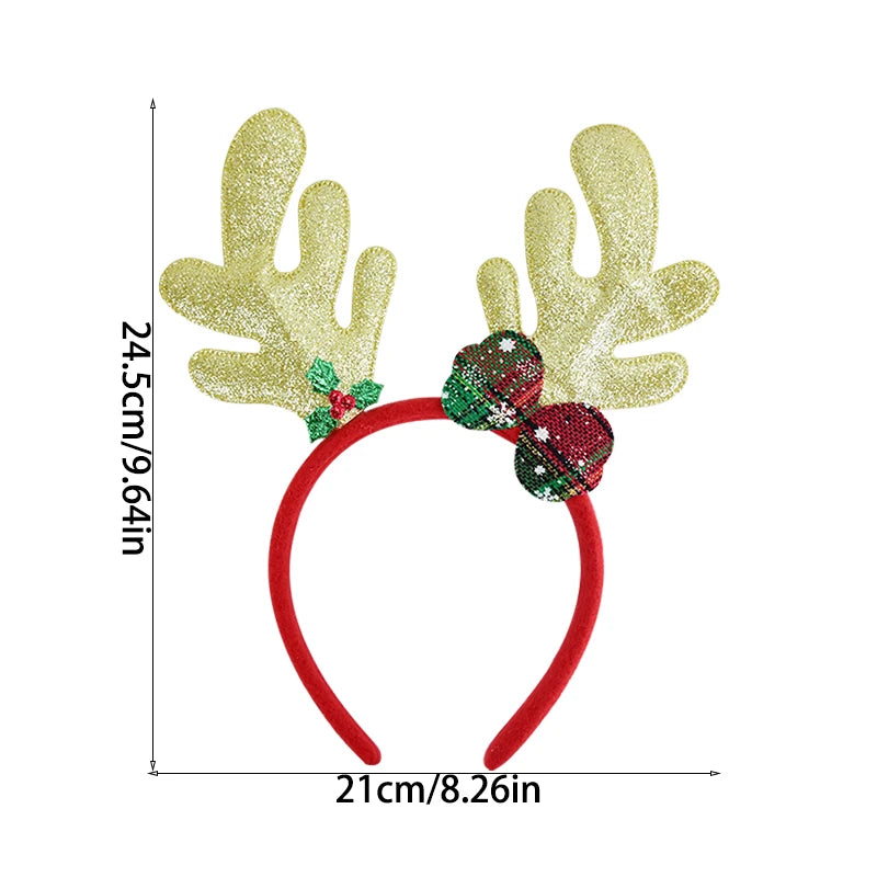 Cartoon Christmas Headband Santa Claus Elk Xmax Tree Hair Accessories Adult Kids 2024 Christmas Decoration Navidad New Year Gift fancy dress headbands