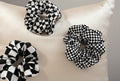 Checkered Satin Scrunchie