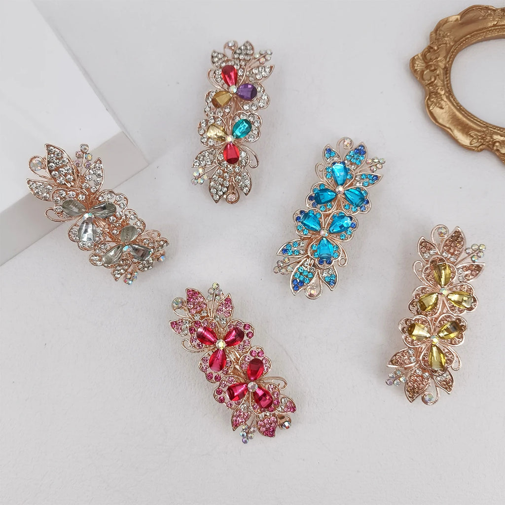 Crystal Barrettes Bow Clip Rhinestone ,ladies girls half up half down hair