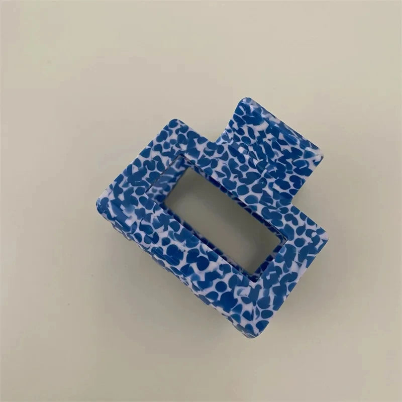 Large Acetate Hair Claw Clips Leopard Print Spot Dots Square Rectangle Geometric Shark Clip Grab Clamps Women Hair Accessories holidays work