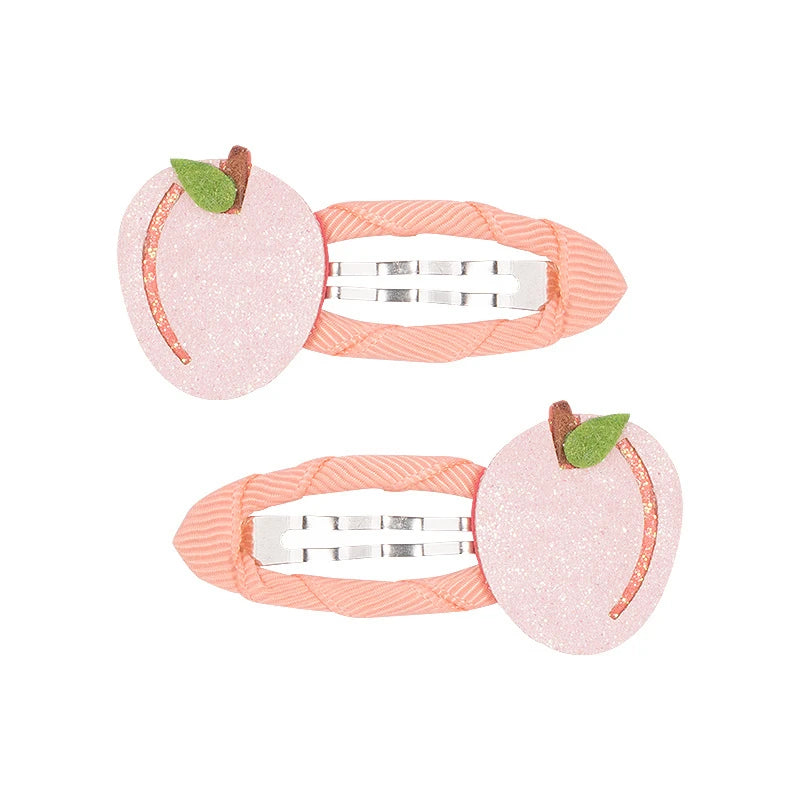 2 Piece Baby Girl Hairpin Hair Clip Accessory Kids Children Headwear Photography Toddler Animal Fruit Kitty Rabbit Shell Flower