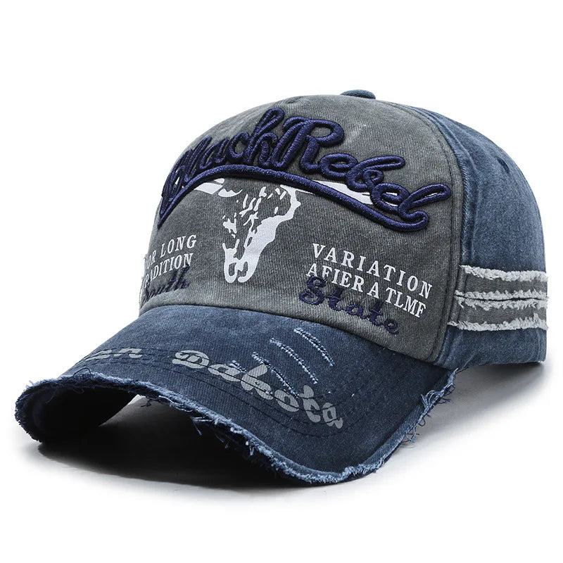 Hat Men  Peaked Cap Men  Spring and Autumn Aun Hat Washed Retro Old Men  Baseball Cap Breathable Embroidery Sun Protection
