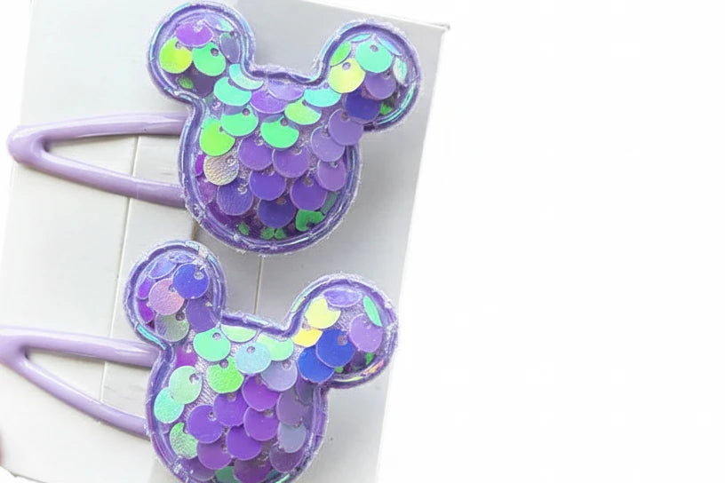 2PCS New Princess Scaly Heart Girls Hairpins Children Lovely Headwear Hairgrip Hair Clips Barrettes Hair Accessories butterfly star party