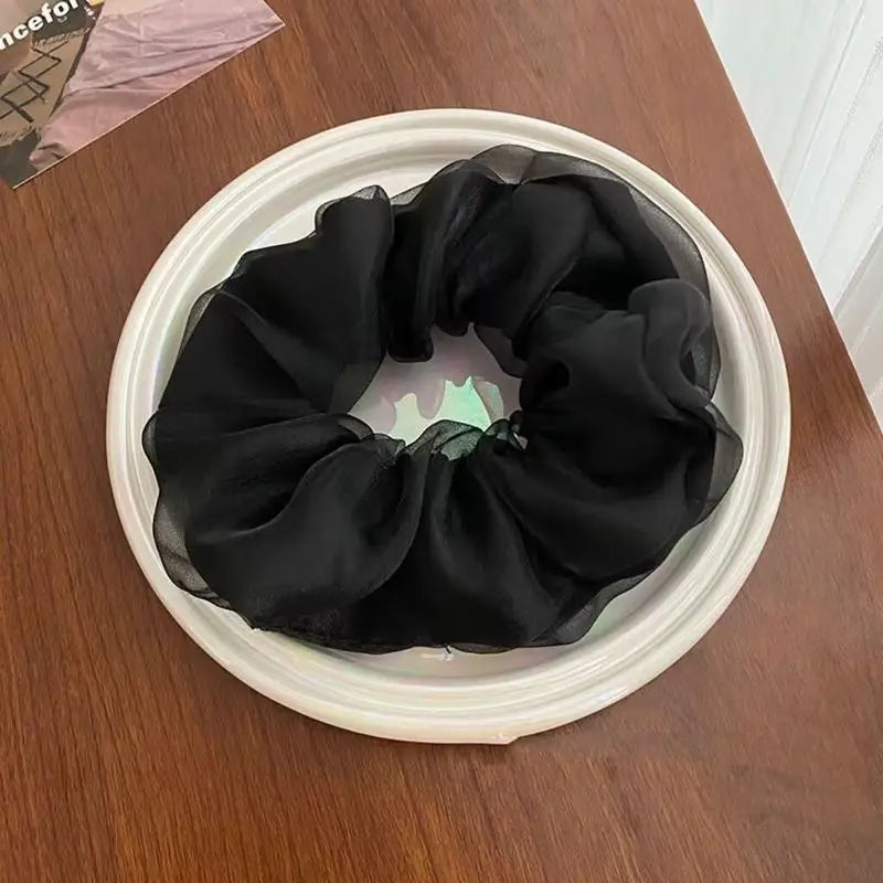 Solid Colour Simple Style Hair scrunchies