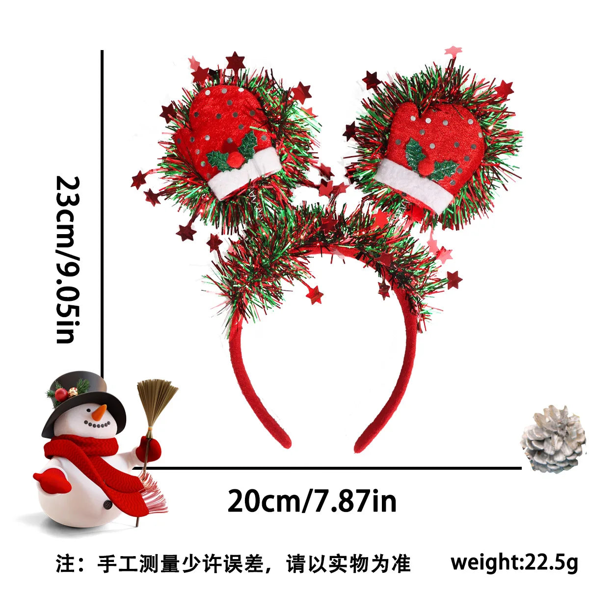Christmas Costume Hair Accessories Cartoon Snowman Xmas Tree Elk Headbands 2026 christmas  Party fancy dress     Decoration Hairbands